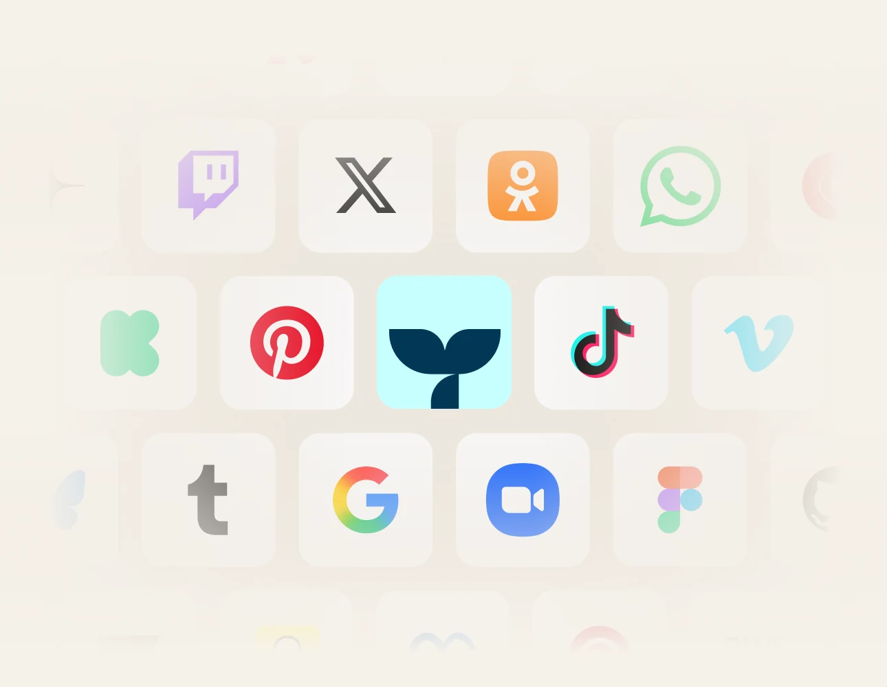 A grid of the platforms Triple Whale connects to — Meta, Google, TikTok, Pinterest, Snapchat, Shopify and more — around the Triple Whale submark