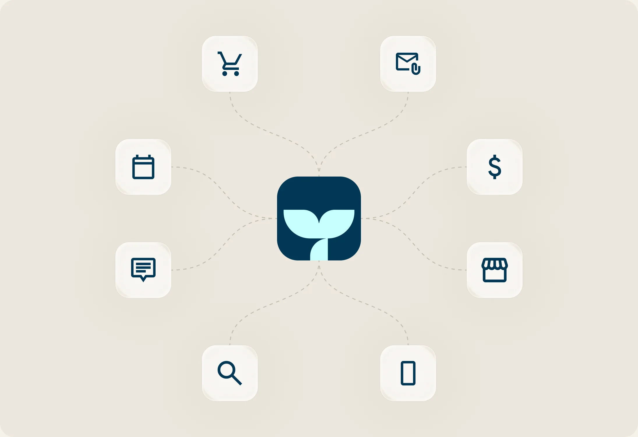 Shopper signals — cart, checkout, search, chat, calendar, store, mobile and email — feeding into Triple Whale